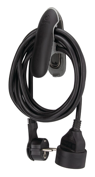 WATTANDCO - Rallonge 5m noire avec pince - Watt and Co - large