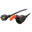 ZENITECH - Rallonge étanche 2P+T H07RN-F 3x1,5mm² 5m avec clip de fixation - orange - Zenitech - vignette