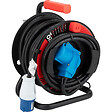 PROTEC - Enrouleur Schuko/CEE P17 20m - Noir/Bleu - Protec - vignette
