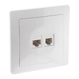 ZENITECH - Prise téléphone RJ11+RJ45 encastrable - Blanc - Orys - Zenitech - vignette