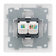 ZENITECH - Prise téléphone RJ11+RJ45 encastrable - Blanc - Orys - Zenitech - vignette