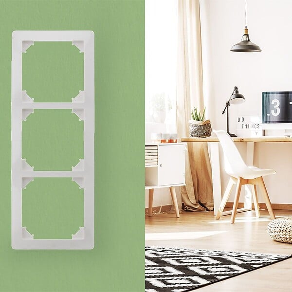 ZENITECH - Triple plaque de finition - Blanc - Orys - Zenitech - large