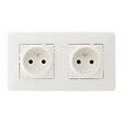 ZENITECH - Lot de 10 doubles prises précâblées 2P+T 16A - blanc - Zenitech - vignette