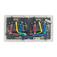 ZENITECH - Lot de 10 doubles prises précâblées 2P+T 16A - blanc - Zenitech - vignette