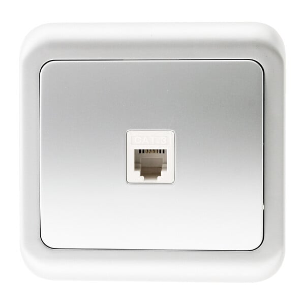 ZENITECH - Prise téléphone encastrée Antaria - chrome - Zenitech - large
