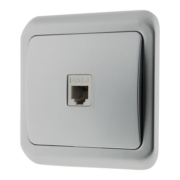 ZENITECH - Prise téléphone encastrée Antaria - chrome - Zenitech - large