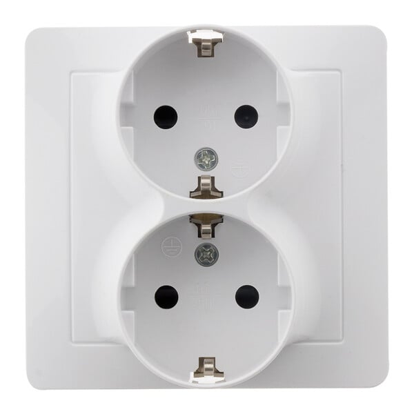 ZENITECH - Double prise encastrée Schuko - Blanc - Orys - Zenitech - large