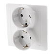 ZENITECH - Double prise encastrée Schuko - Blanc - Orys - Zenitech - vignette