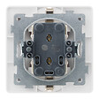 ZENITECH - Double prise encastrée Schuko - Blanc - Orys - Zenitech - vignette