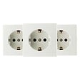 ZENITECH - Lot de 3 prises Schuko saillie 16A Bel'Vue - Blanc - Zenitech - vignette