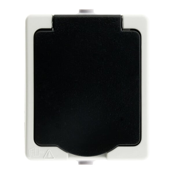 ZENITECH - Prise Aquae étanche en saillie 16A 2P+T IP54 - Blanc et Noir - Zenitech - large