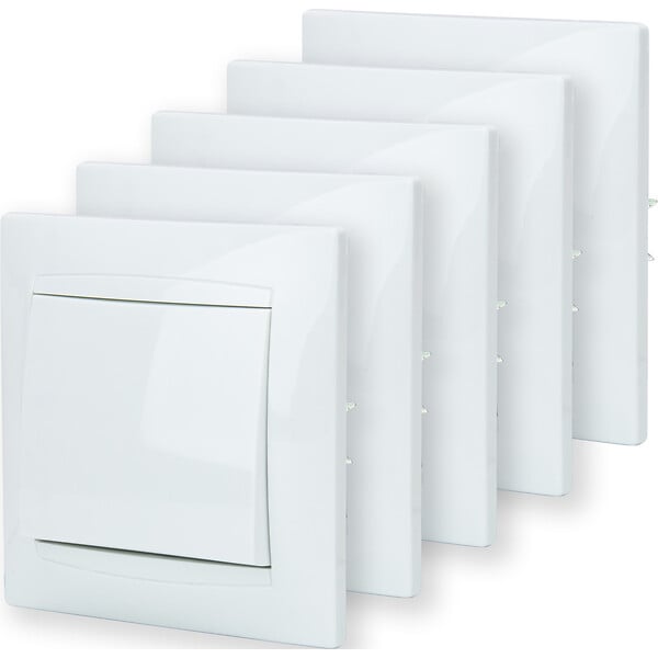 ZENITECH - Lot de 5 va et vient encastrés Zyna - Blanc - Zenitech - large