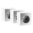 ZENITECH - Lot de 3 prises Schuko saillie 16A Bel'Vue - Argent - Zenitech - vignette