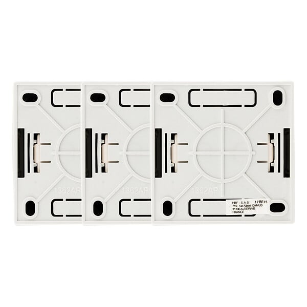 ZENITECH - Lot de 3 prises Schuko saillie 16A Bel'Vue - Argent - Zenitech - large
