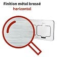 PROTEC - Double prise de sol étanche Initiale 16A 2P+T IP55 - Métal brossé - Protec - vignette
