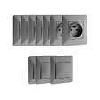 ZENITECH - Lot de 42 prises monopostes + 21 interrupteurs - Zenitech - vignette