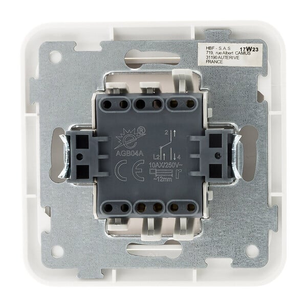 ZENITECH - Interrupteur simple encastré Antaria - Blanc - Zenitech - large