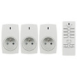 OTIO - Lot de 3 prises sans fil + télécommande 16 canaux - Otio - vignette