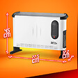WARM TECH - Convecteur électrique mobile 3000W avec soufflerie - 3 positions - vignette