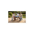 KINGCAMP - Table de camping - 4 personnes - Avec banc inclus - vignette