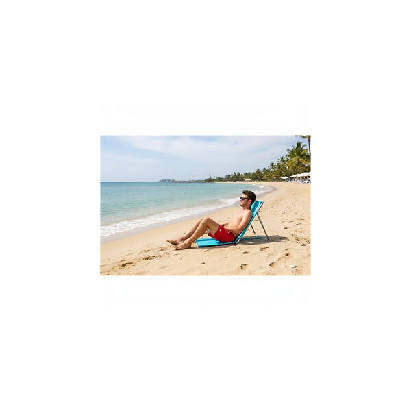 O'BEACH - Lot de 2 chaises dossiers de plage pliables - Dimensions : 45 x 163 x 44 cm - large