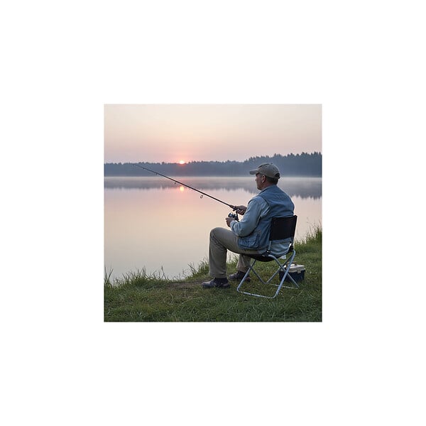 O'CAMP - Chaise pliable pécheur de camping - Dimensions : 47 x 40 x 68 cm - large