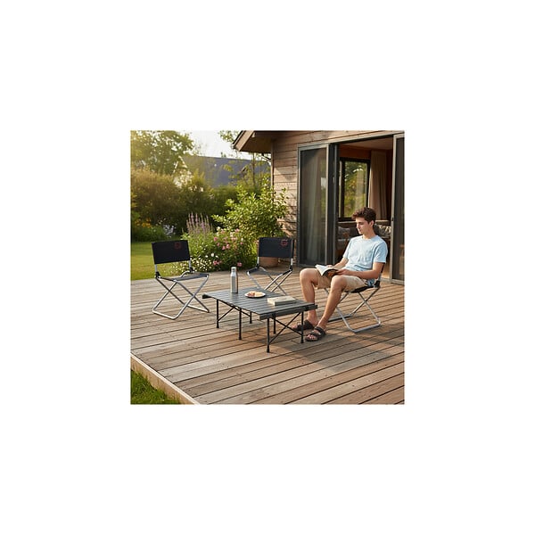O'CAMP - Chaise pliable pécheur de camping - Dimensions : 47 x 40 x 68 cm - large