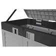 INTEC - Cache Poubelles 2 portes Gris - Tri sélectif Extérieur - Abri Poubelle Design pour Terrasse et Jardin 1500L INTEC - vignette