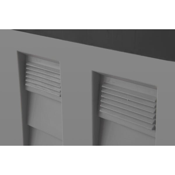 INTEC - Cache Poubelles 2 portes Gris - Tri sélectif Extérieur - Abri Poubelle Design pour Terrasse et Jardin 1500L INTEC - large