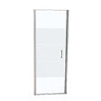 KINDFORD - Porte de douche pivotante verre trempé dépoli - l80xH190cm - vignette