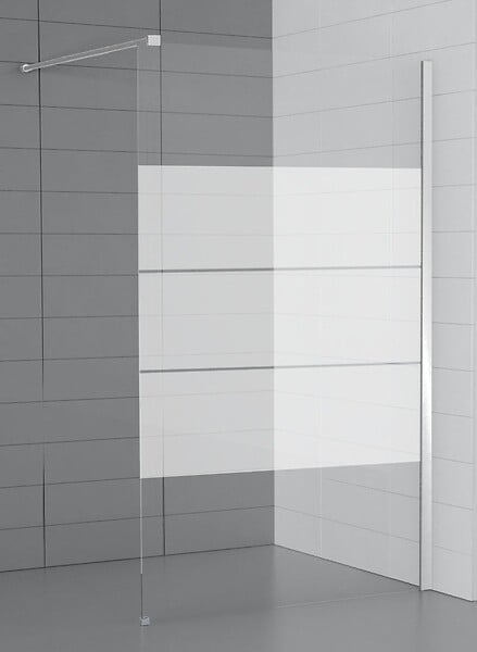 KINDFORD - Paroi de douche à l'italienne - Verre dépoli - l90xH190cm - large
