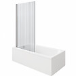 DURAVIT - Baignoire droite D-Code bonde au cente 170 x 75 cm + Pare bain AURYS Raywall chromé version gauche - vignette