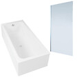 DURAVIT - Baignoire droite D-Code 170 x75 cm + Pare bain droit AURYS Mist 1 chromé version droite - vignette