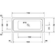 DURAVIT - Baignoire droite D-Code 170 x75 cm + Pare bain droit AURYS Mist 1 chromé version droite - vignette