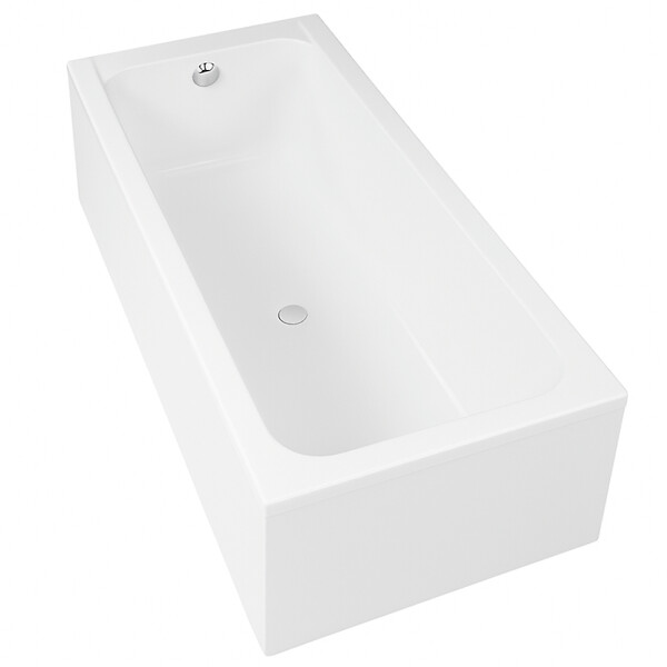DURAVIT - Baignoire droite D-Code 170 x75 cm + Pare bain droit AURYS Mist 1 chromé version droite - large