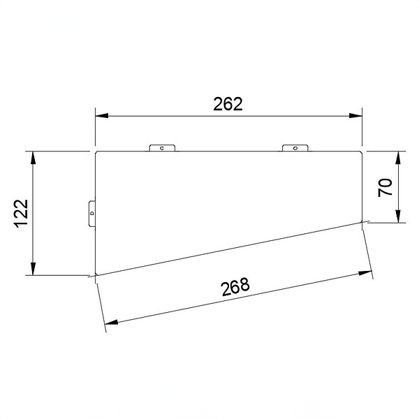 U-TILE - Etagère de douche en acier inox noir 26,2 x 12/7 cm x 2 mm - Rectangulaire design Tiger - fixation sans perçage - large