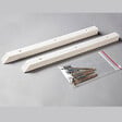U-TILE - Banc d'angle pour douche en résine finition marbre 53 x 53 x 8 cm - coloris blanc - vignette
