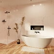 U-TILE - Niche design encastrable en acier inox de couleur noire 40 x 20 cm - vignette