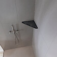 U-TILE - Etagère de douche en acier inox noir 20,4 x 20,4 cm x 2 mm - Pentagone design Aqua - fixation sans perçage - vignette