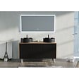 DISTRIBAIN - Meuble double vasque VENEZIA Bois Naturel et Noir mat (sans miroir) - vignette