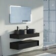 DISTRIBAIN - Meuble de salle de bain FABRIANO 1200 Noir mat - vignette