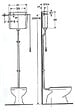 GEBERIT - Réservoir apparent haut simple chasse avec chaînette AP123 - vignette