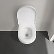 VILLEROY ET BOCH - Pack WC suspendu sans bride  Architectura Directflush + abattant + plaque blanche + bâti  + Tabouret blanc - vignette