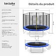 TECTAKE - Trampoline modèle B noir/bleu - vignette