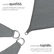 TECTAKE - Voile d'ombrage carrée, gris gris - vignette