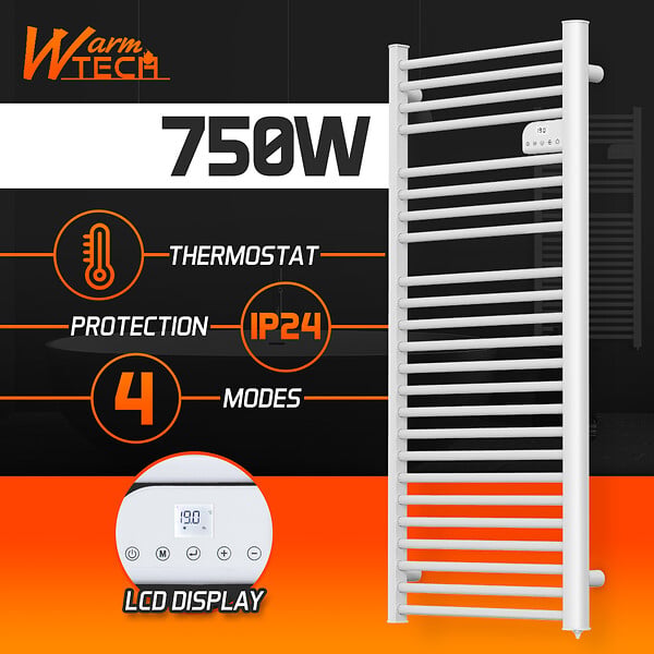 WARM TECH - Radiateur sèche serviettes sans fluide 750W - large