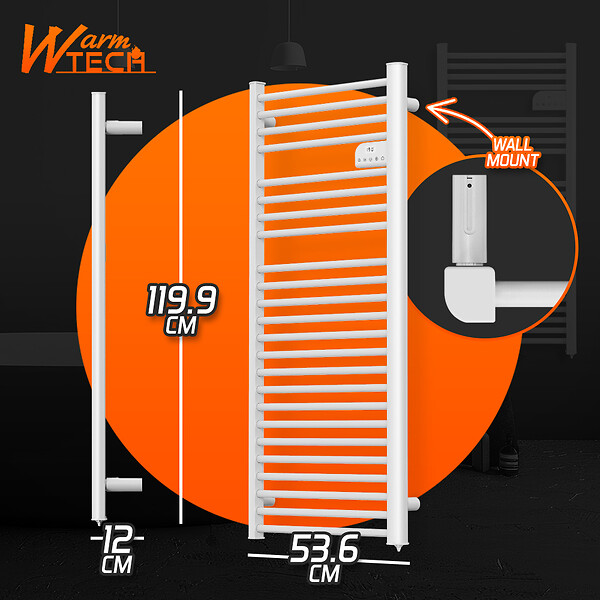 WARM TECH - Radiateur sèche serviettes sans fluide 750W - large