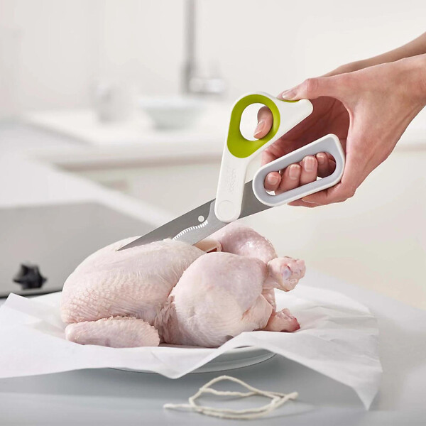 JOSEPH JOSEPH - Joseph Joseph PowerGrip™ Ciseaux de cuisine avec prise de pouce intégrée, vert (10302) - large