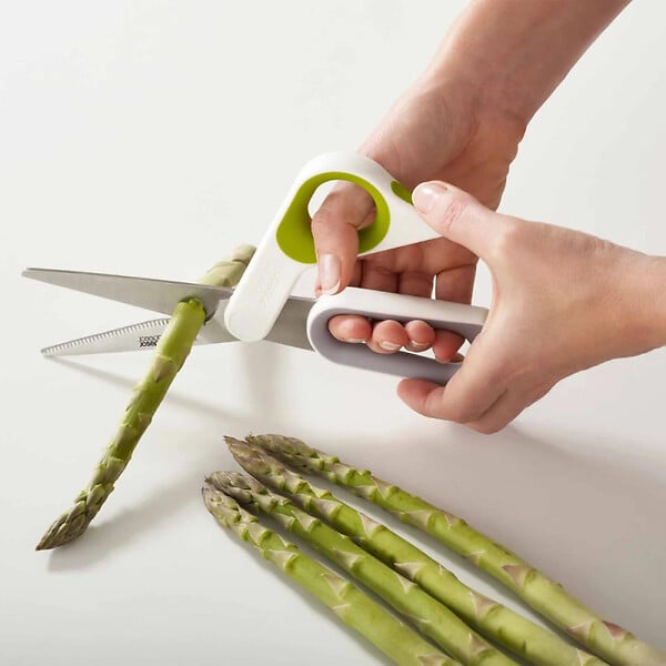 JOSEPH JOSEPH - Joseph Joseph PowerGrip™ Ciseaux de cuisine avec prise de pouce intégrée, vert (10302) - large