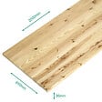 FORESTEA - Plan de travail pin massif 2000 x 800 x 28 mm - FSC MIXTE 70% - vignette